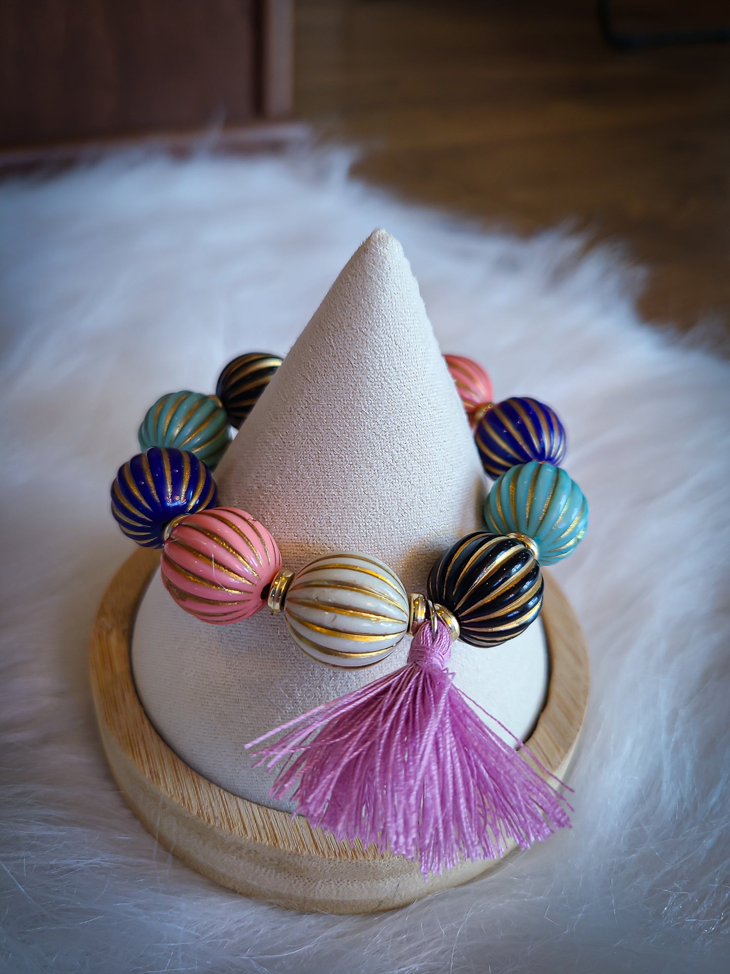 Beaded Tassel Multicolor Bracelet