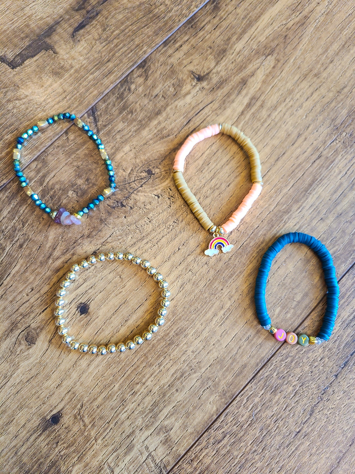 Joyful Rainbow Beaded Bracelet Gift Set