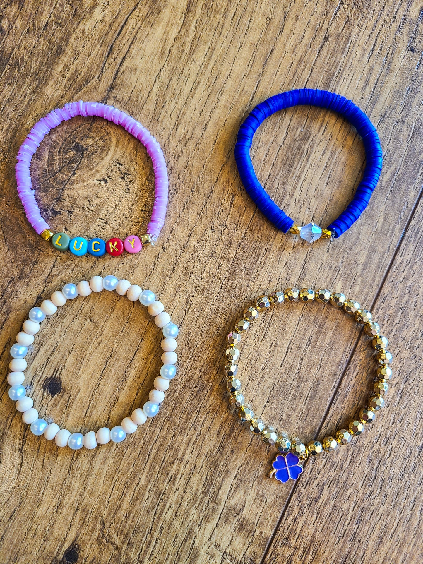 Lucky Beaded Charm Bracelet Gift Set