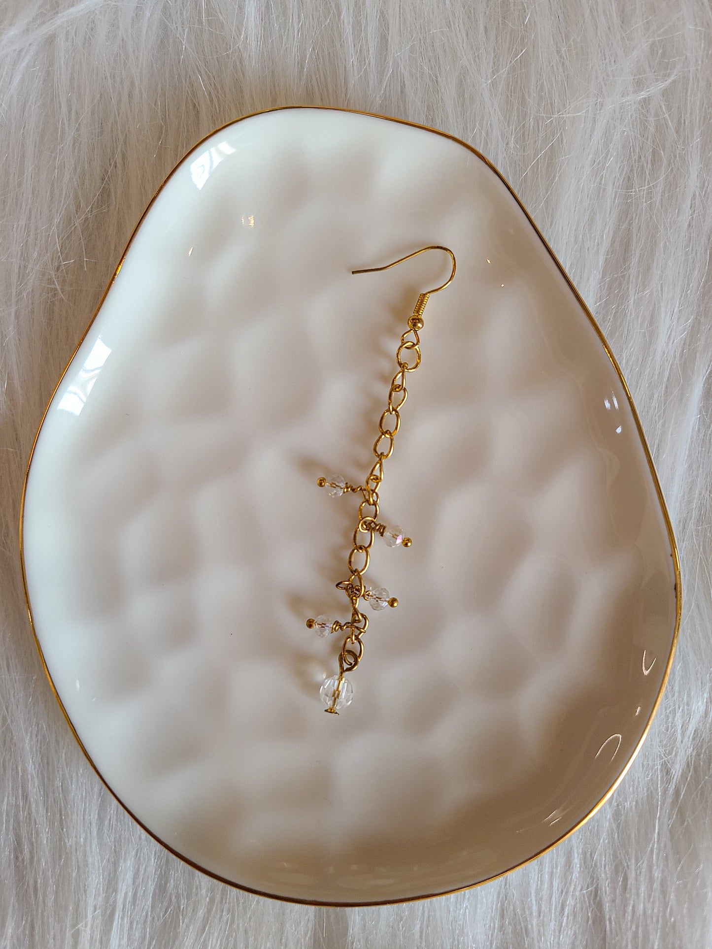Crystal Drop Long Dangly Beaded Earrings