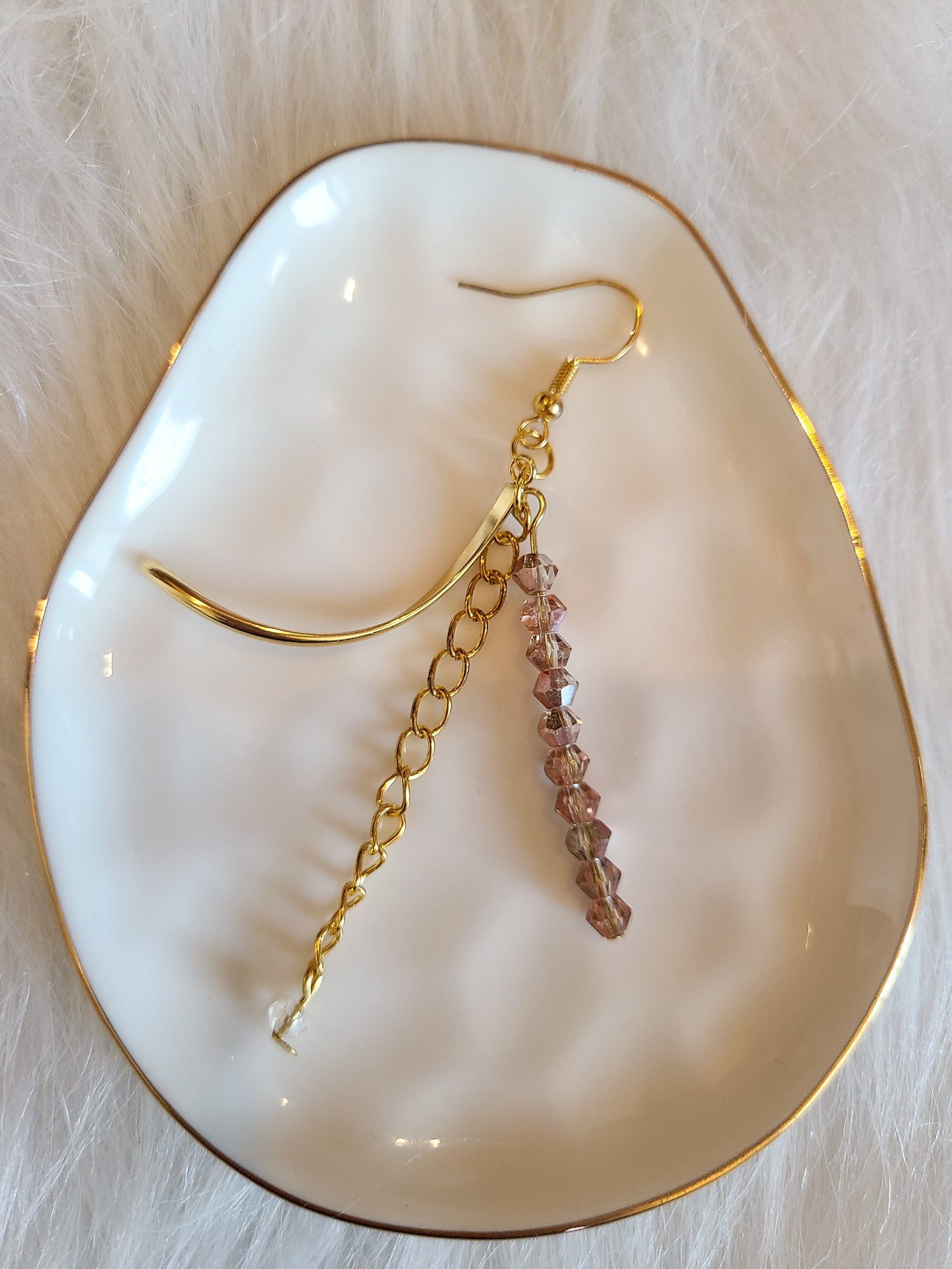 Three Strand Crystal Dangle Drop Earrings