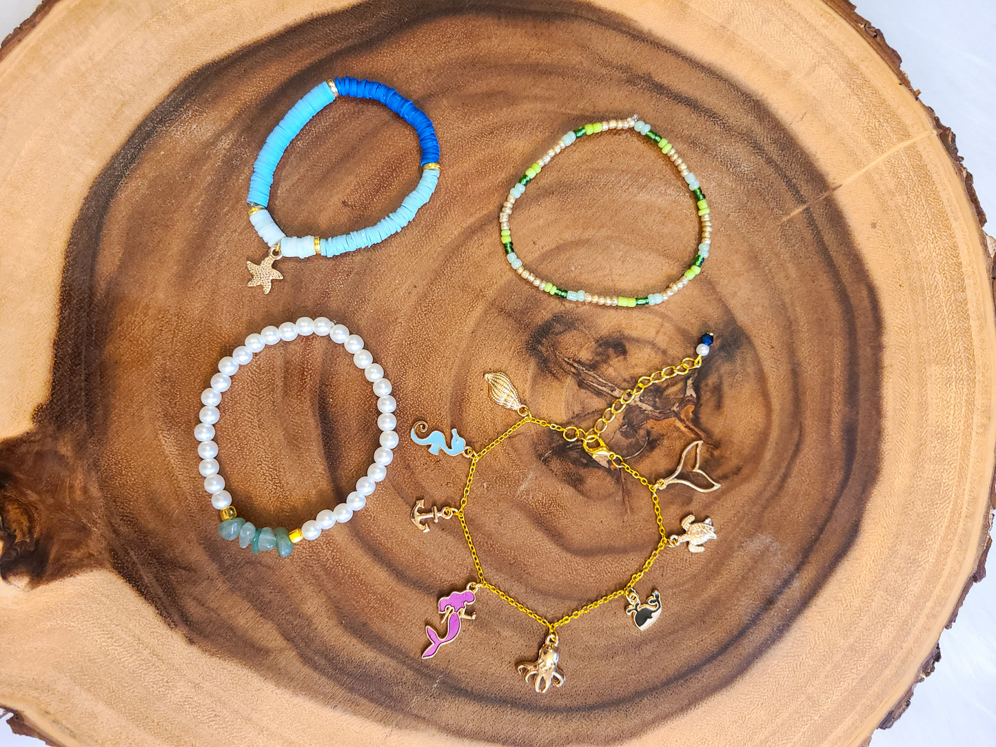 Marine Sea Ocean Charm Bracelet Set