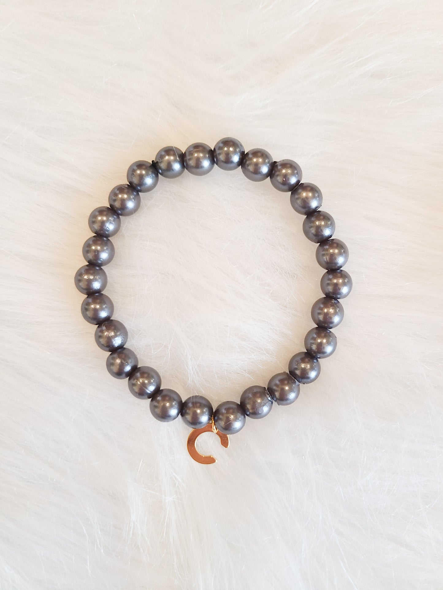 Custom Personalized Initial Mixed Media Bracelet Gift Set