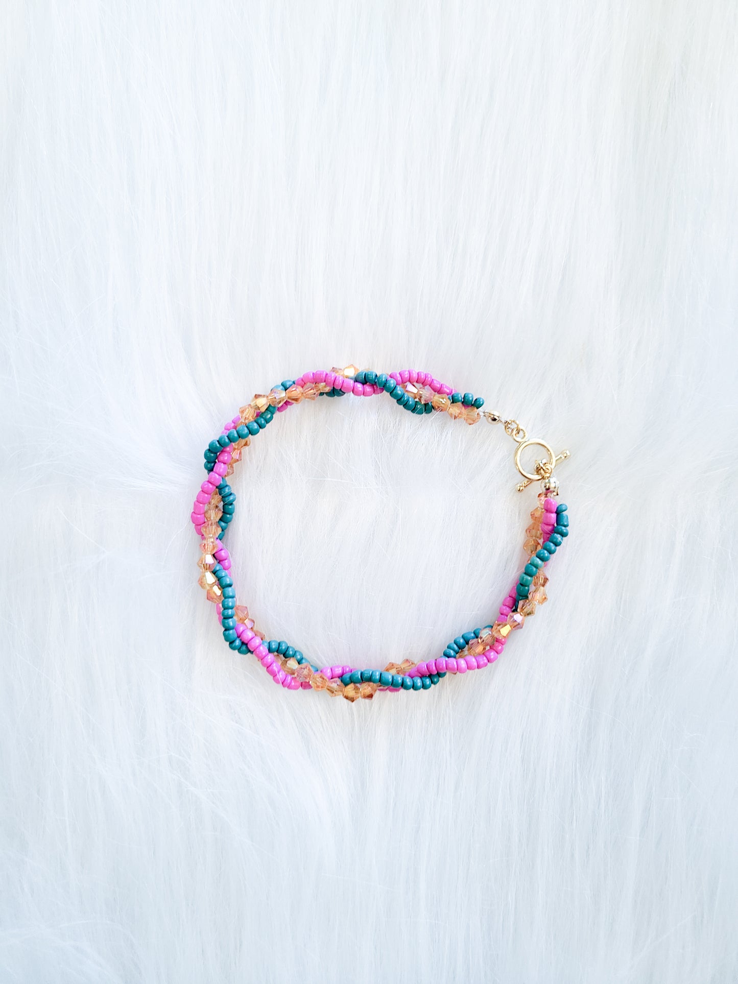 Vibrant Braided Seed Bead Bracelet