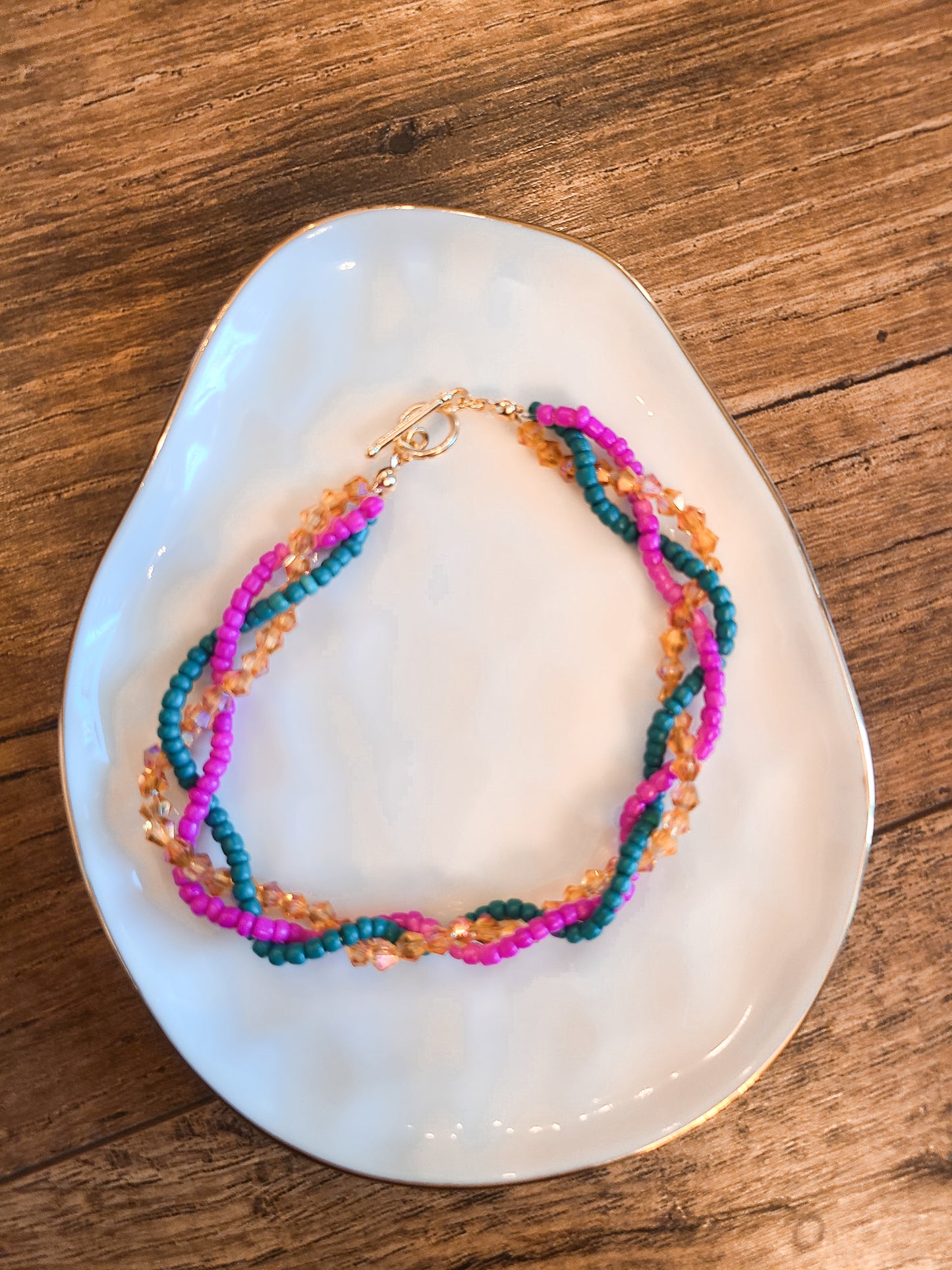 Vibrant Braided Seed Bead Bracelet