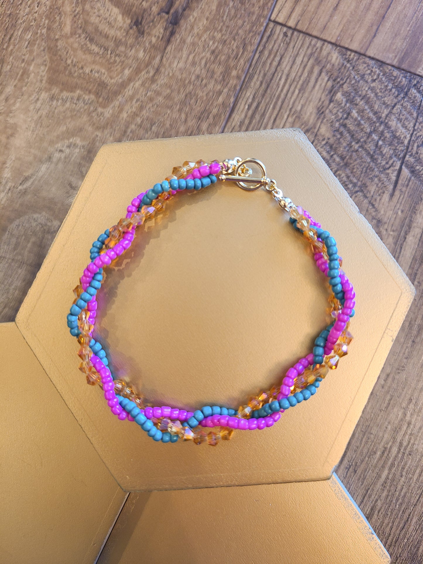 Vibrant Braided Seed Bead Bracelet