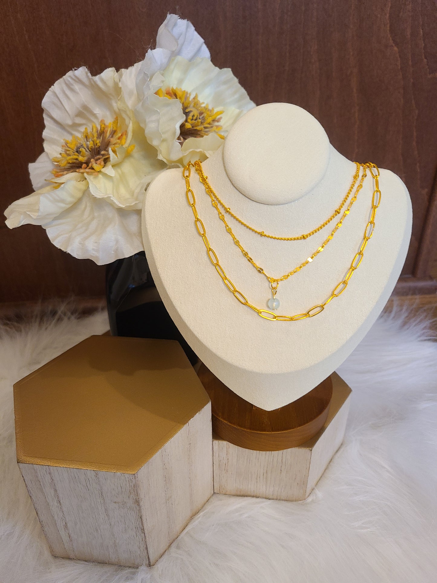Delicate Layered Gold Chain Necklace Set