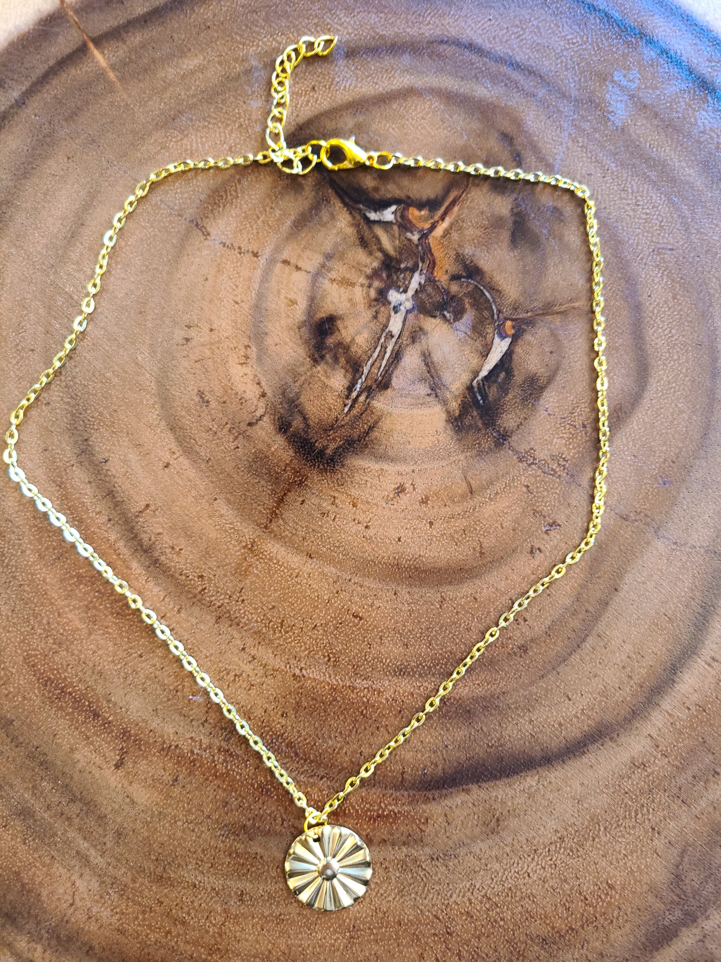 Chunky Jade Gold Pendant Necklace Set